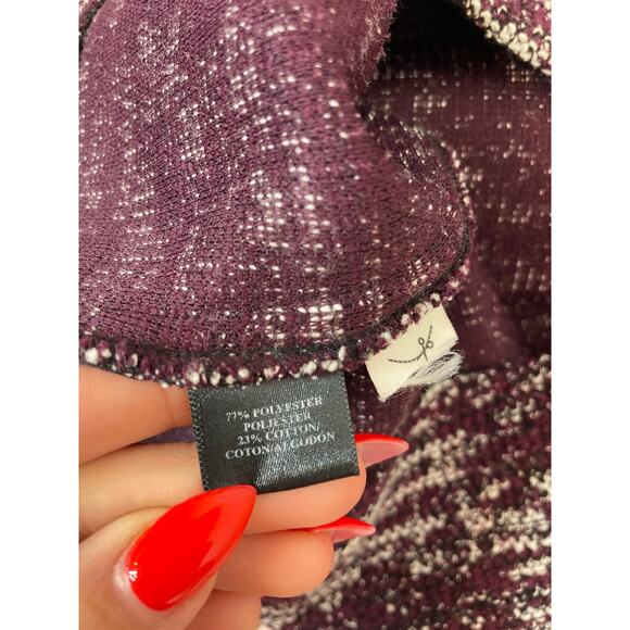 Ann Taylor Marled Knit Sheath Dress Purple Knit Mini Sweater Dress Size S - Picture 7 of 7